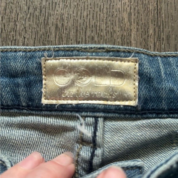 Stylish Blue Jean Shorts with Black Side Stripes - Picture 3 of 6